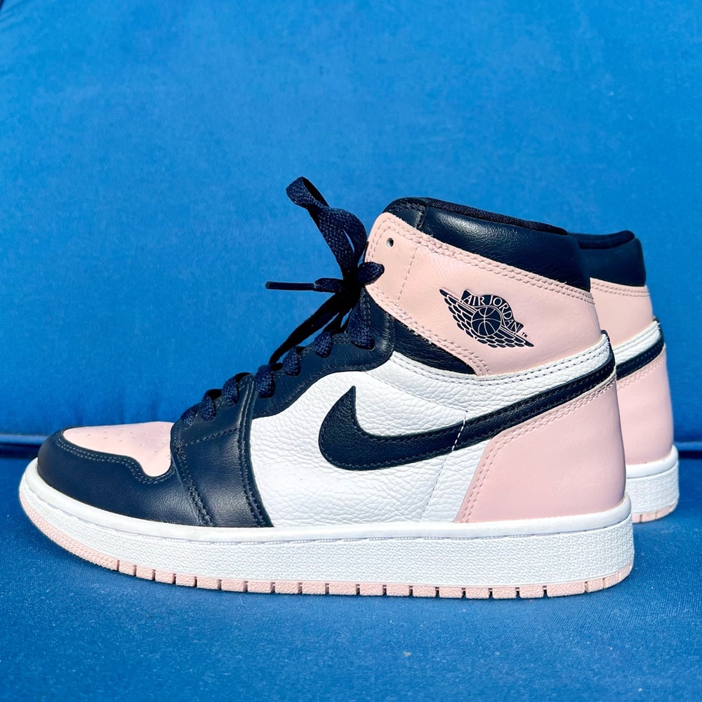 Nike Air Jordan 1 High Atmosphere Pink & Blue Sneakers Size 8 DD9335-641 - Picture 4 of 12